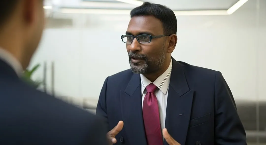 R Suresh Rajaratnam conducting a legal consultation
